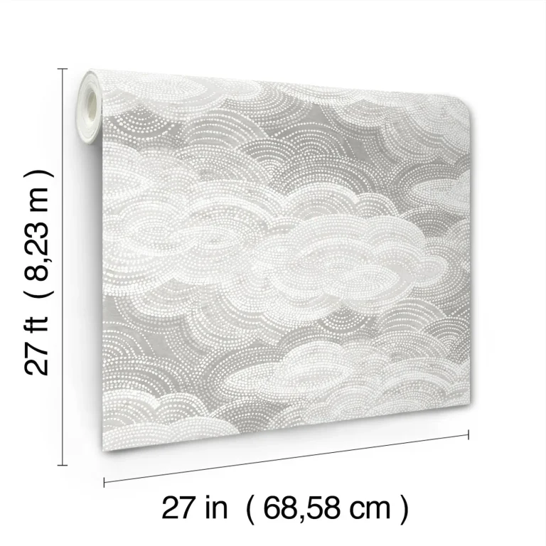 Vision Stipple Clouds Wallpaper - Grey — Ảnh 3
