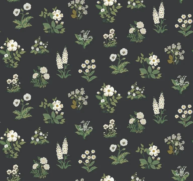 Rifle Paper Co. Botanical Wallpaper - Black — Ảnh 2