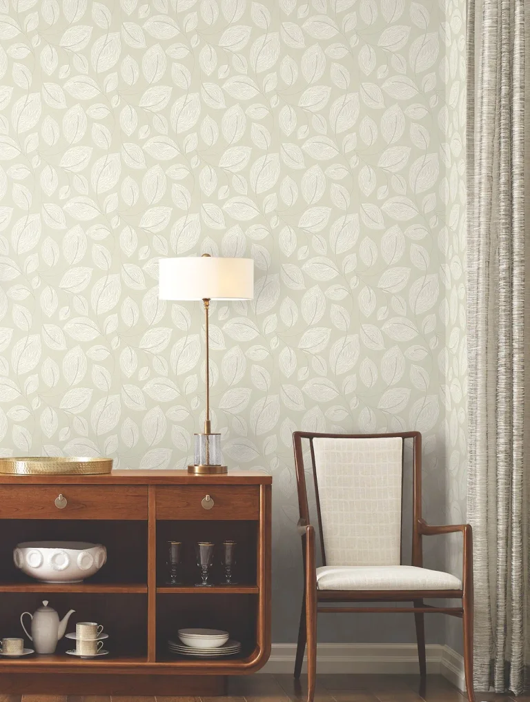 Candice Olson Contoured Leaves Wallpaper - Sand — Ảnh 2