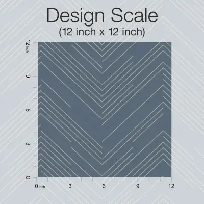 Polished Chevron Wallpaper - Blue/Silver