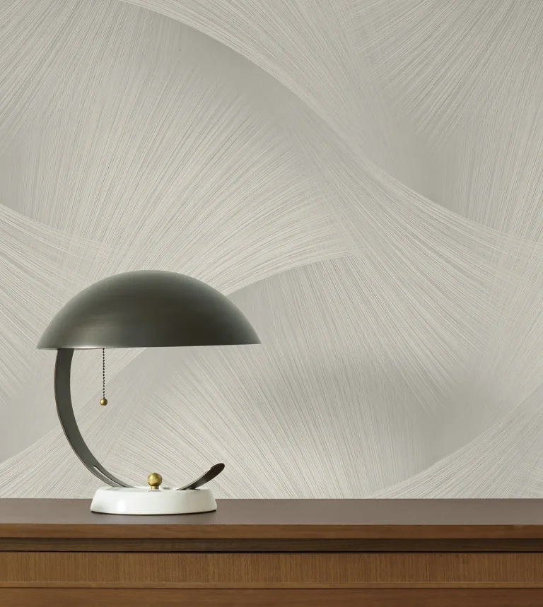 Etched Reeds Abstract Wallpaper - Light Grey — Ảnh 2
