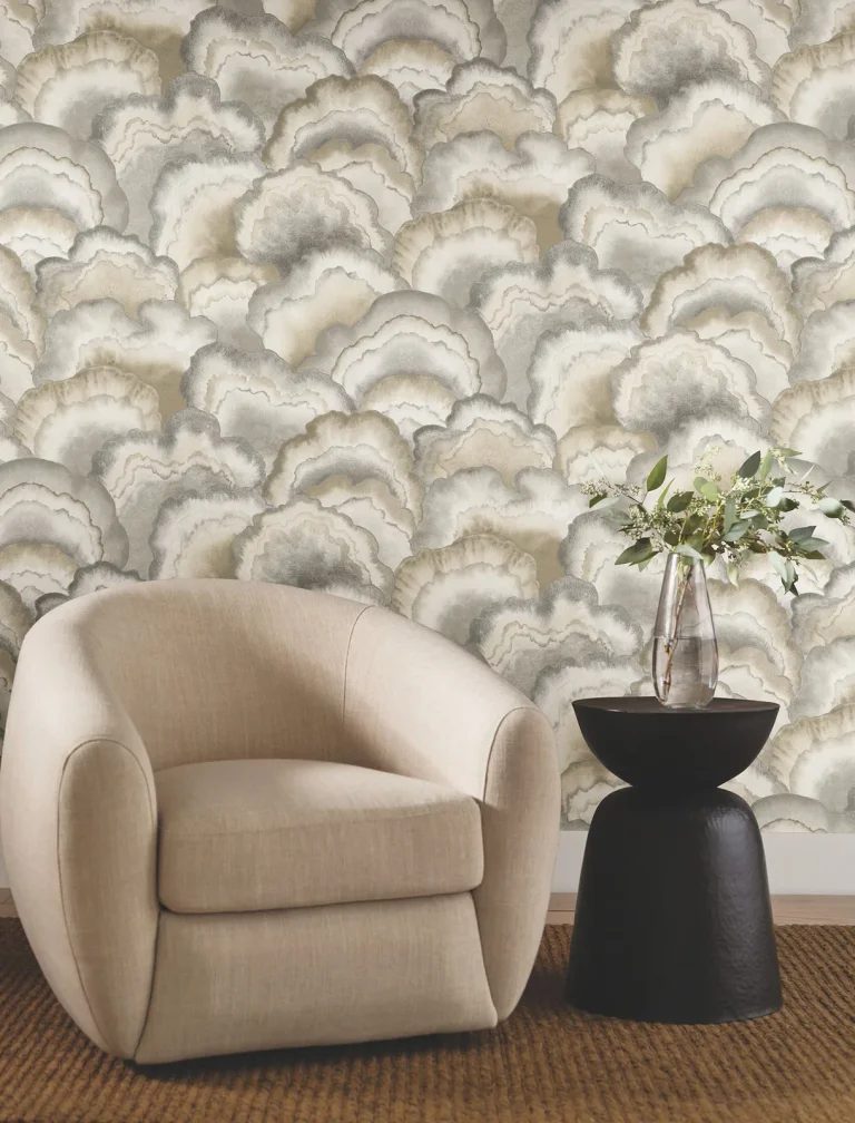 Candice Olson Abalone Fans Peel and Stick Wallpaper - Smokey — Ảnh 4