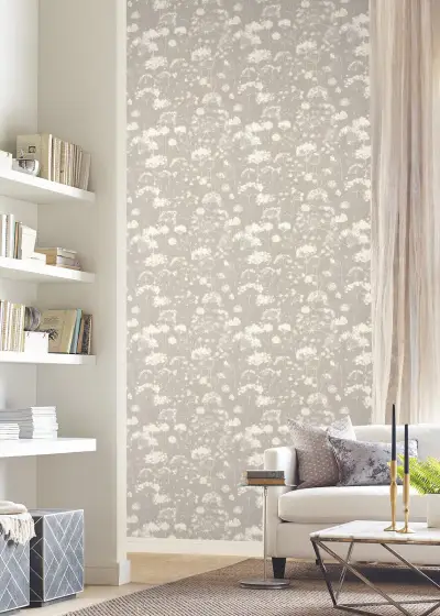 Candice Olson Botanical Fantasy Peel and Stick Wallpaper - Soft Taupe