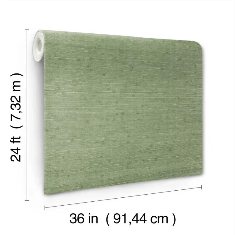 Ronald Redding Horizontal Jute Wallpaper - Evergreen — Image 4