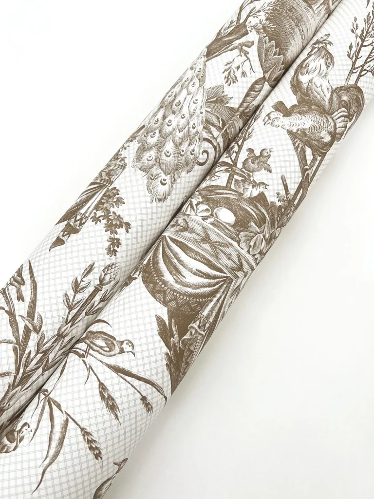 Avian Fountain Toile Wallpaper - Mink — Ảnh 2