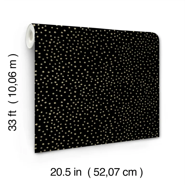Cassie Petite Polka Wallpaper - Gold — Ảnh 6