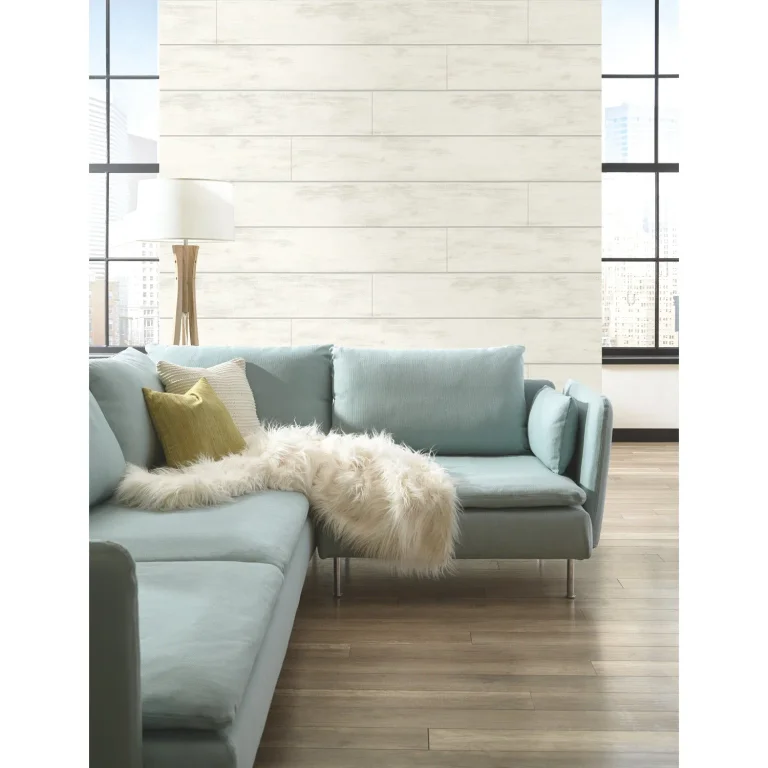 Magnolia Home Shiplap Wallpaper - Cool White — Ảnh 6