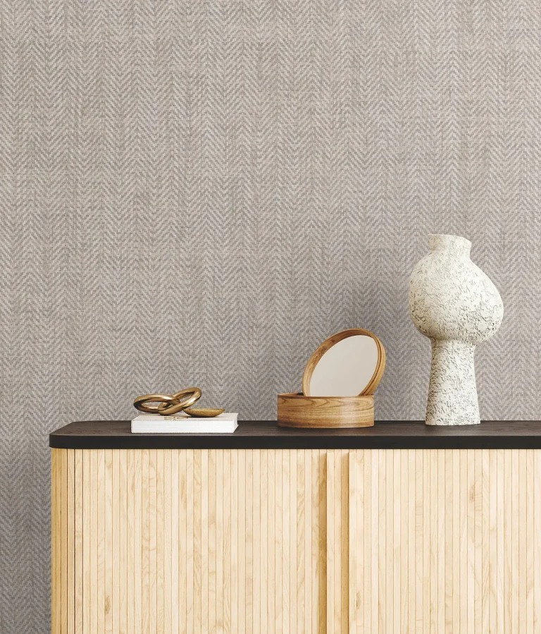 Ronald Redding Tailored Weave Wallpaper - Grey — Image 5