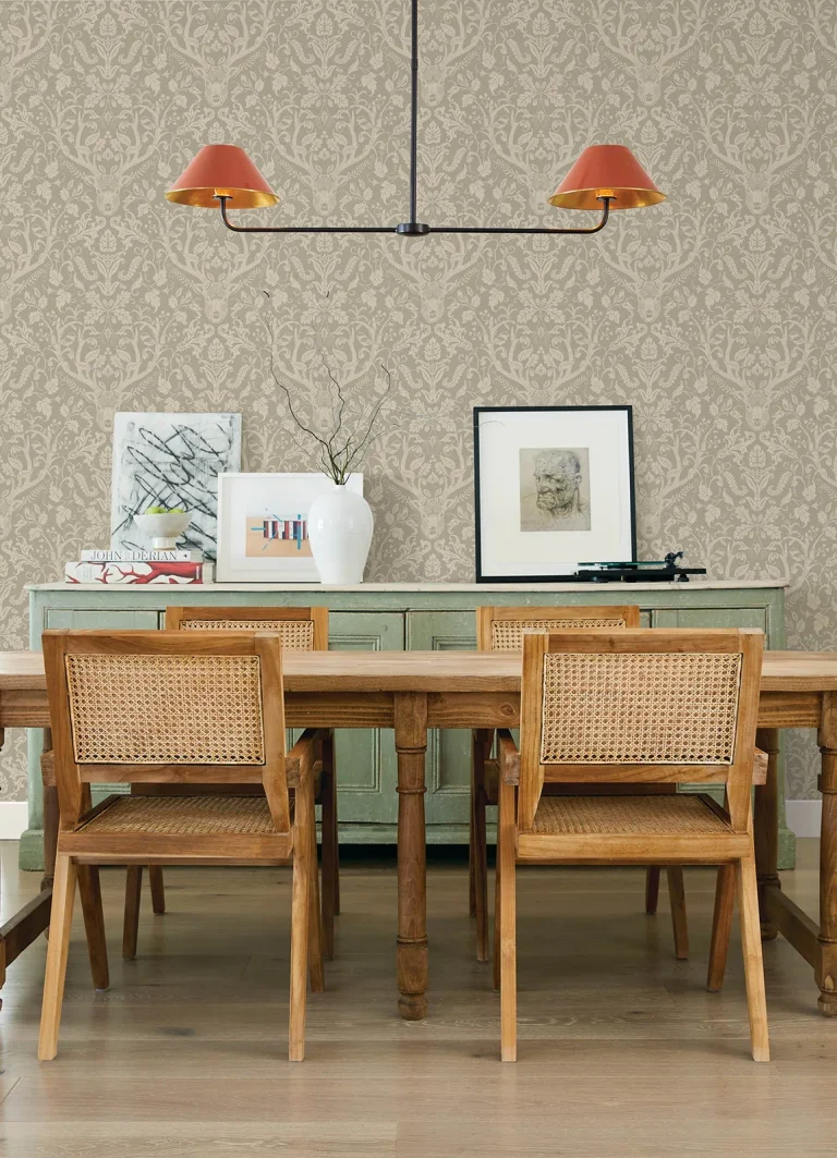 Chesapeake Kiwassa Antler Damask Wallpaper - Sage — Ảnh 5