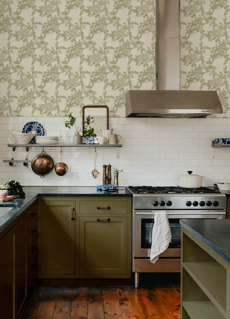 Chris Loves Julia Gerty Fruit Toile Wallpaper - Green — Ảnh 5