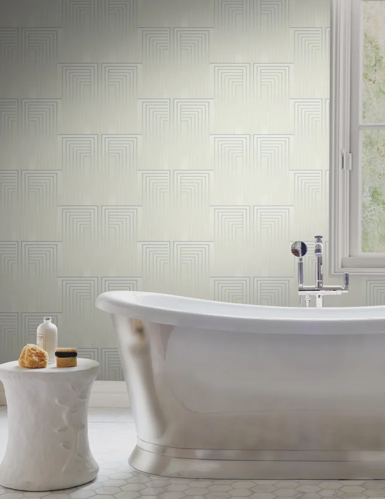 Candice Olson Vanishing Wallpaper - Dusty Blue/Silver — Ảnh 2