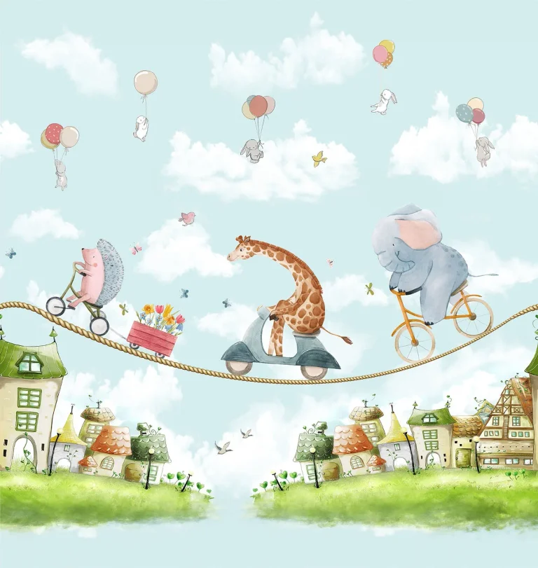 Cute Walls - Circus Zipline Mural - 6039-1 — Ảnh 2