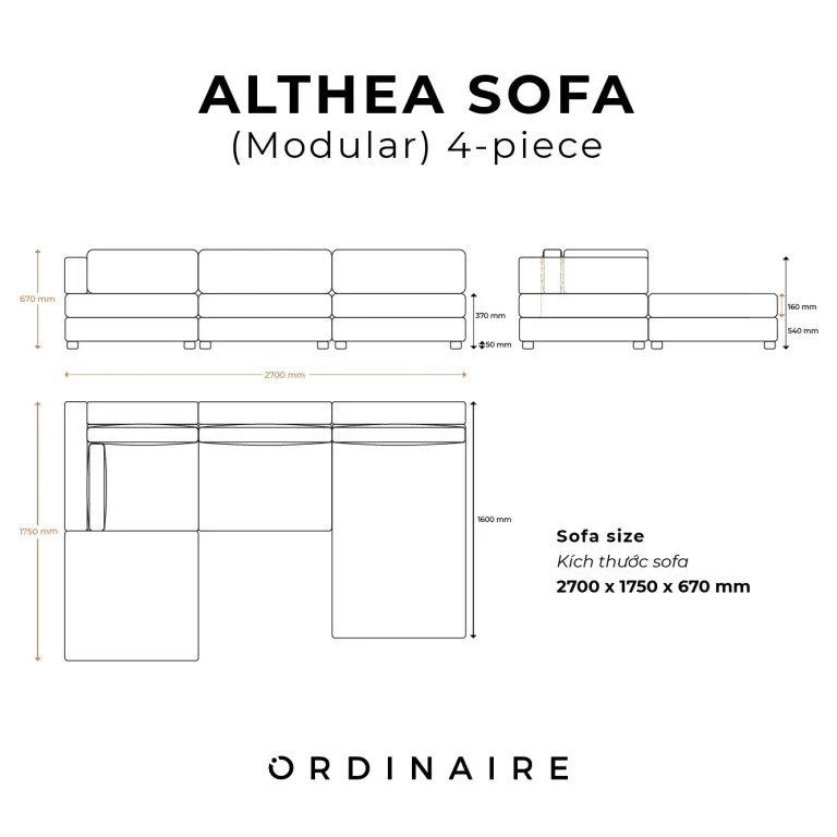 ALTHEA SOFA (4-Piece Sectional) — Image 8