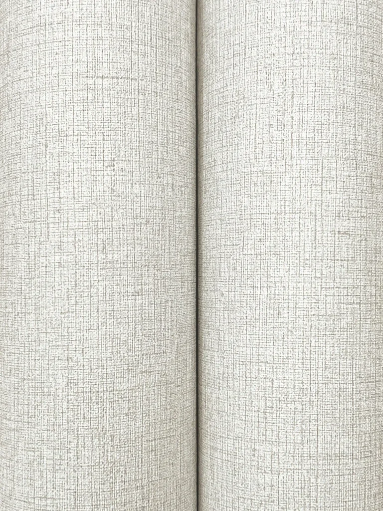 Heathered Linen Faux Fabric Wallpaper - Off-White — Ảnh 2