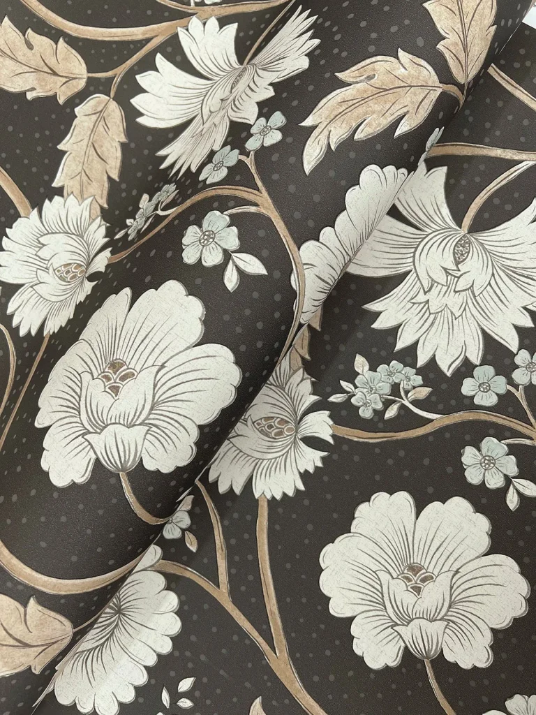 Chesapeake Hazel Floral Trail Wallpaper - Black — Ảnh 3