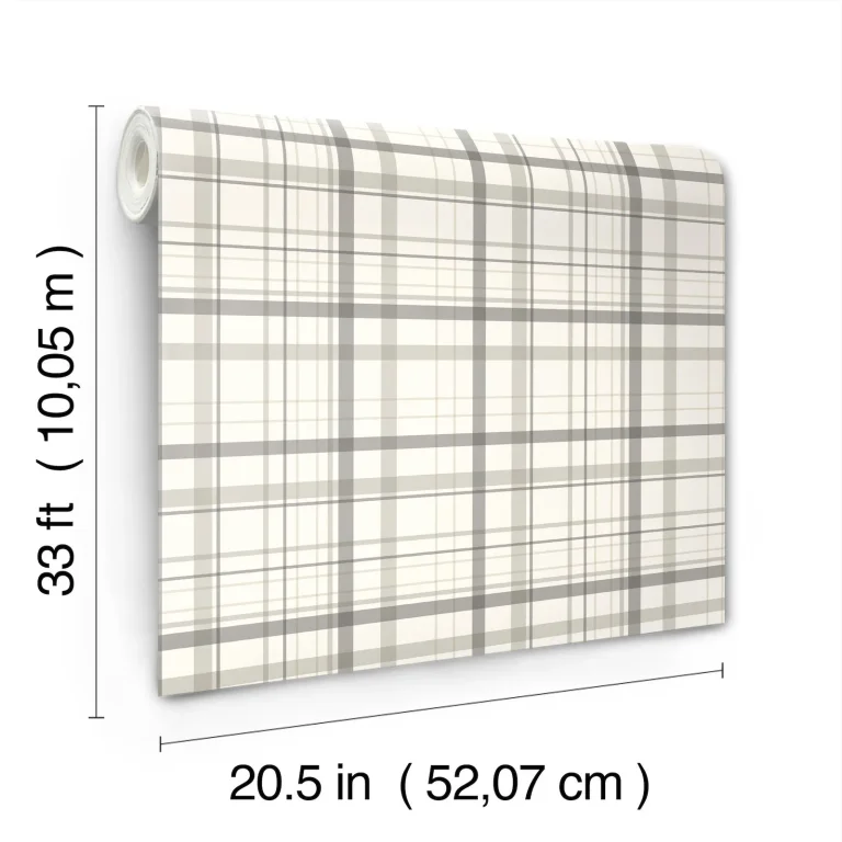 Chesapeake Burgess Plaid Wallpaper - Charcoal — Ảnh 4