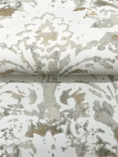 Candice Olson Velvet Crush Damask Wallpaper - Soft Neutral & Pearl