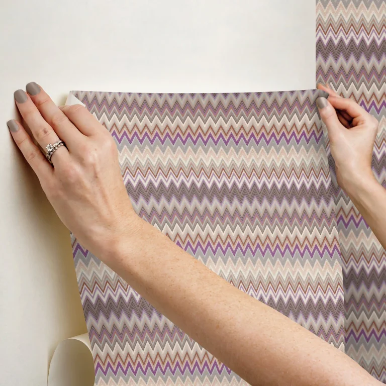 Zig Zag Peel and Stick Wallpaper - Purple — Ảnh 6