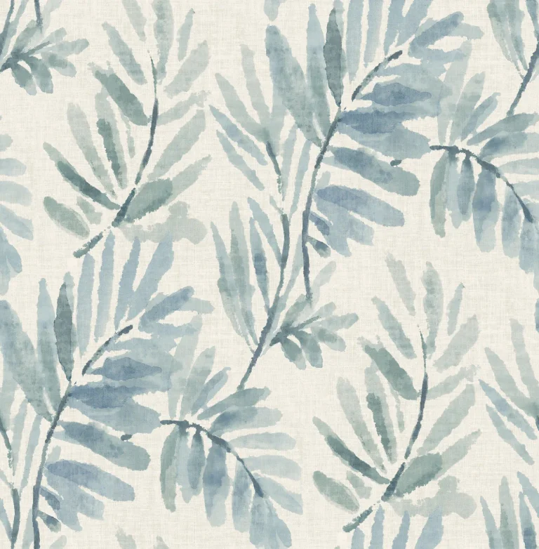 Serenade Ferns Wallpaper - Blue — Ảnh 3
