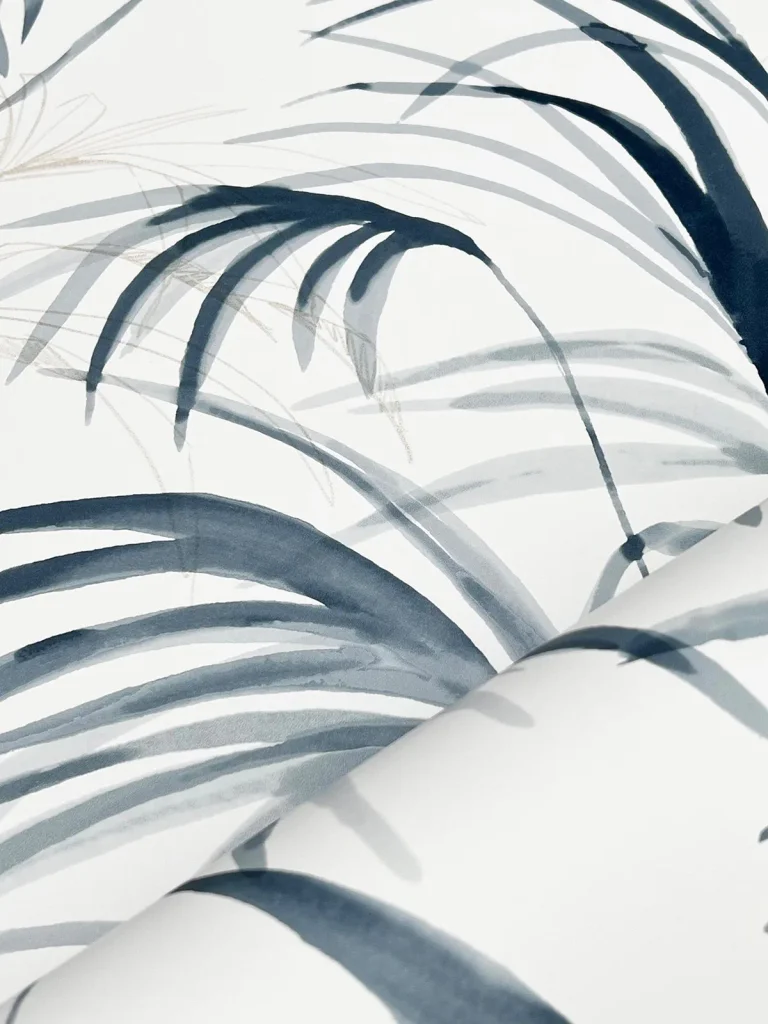 Candice Olson Inky Palms Wallpaper - Blue — Ảnh 6