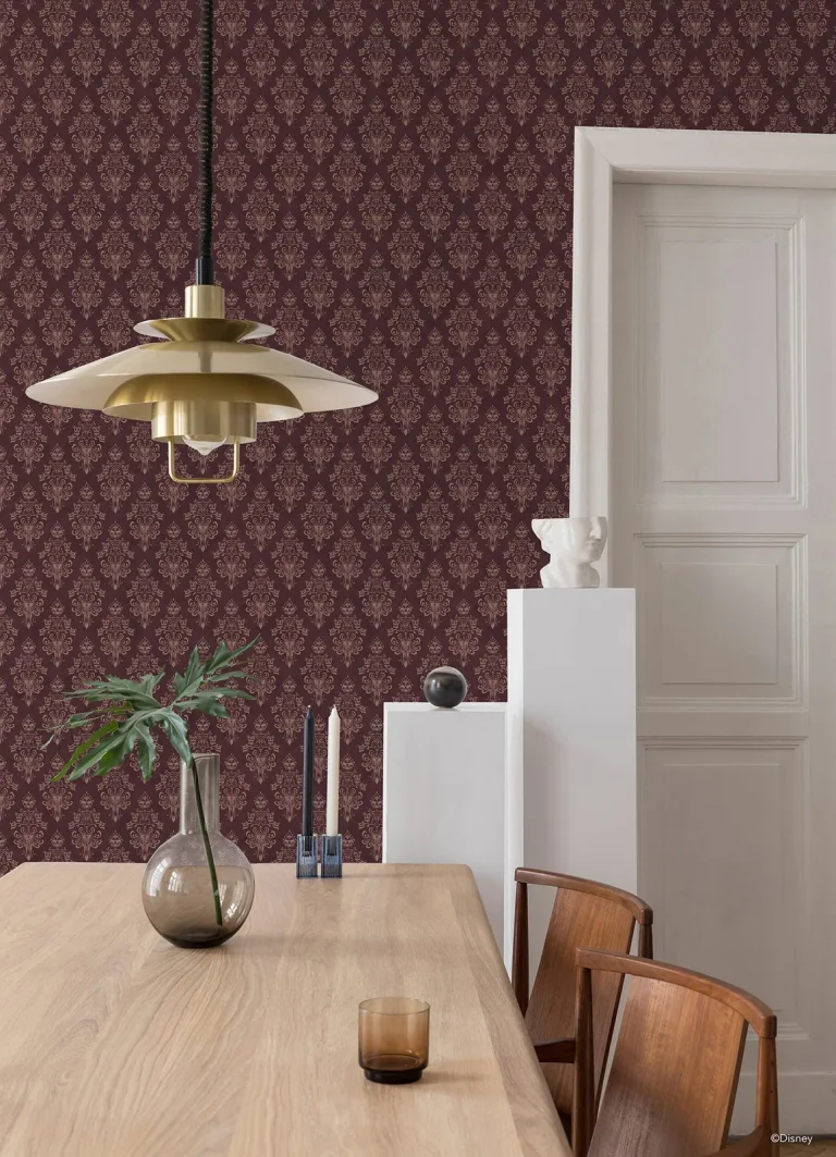 Disney Haunted Mansion Peel and Stick Wallpaper - Maroon — Ảnh 3