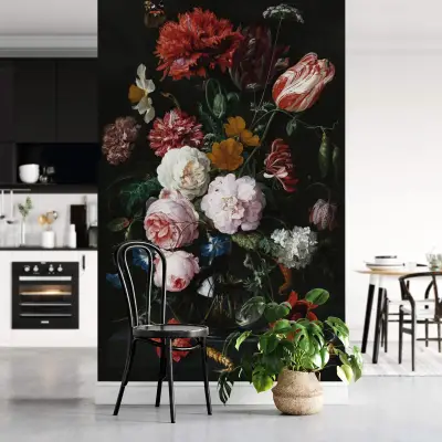 Vase of Flowers - Wall Mural 5466 - Round - 144cm diameter