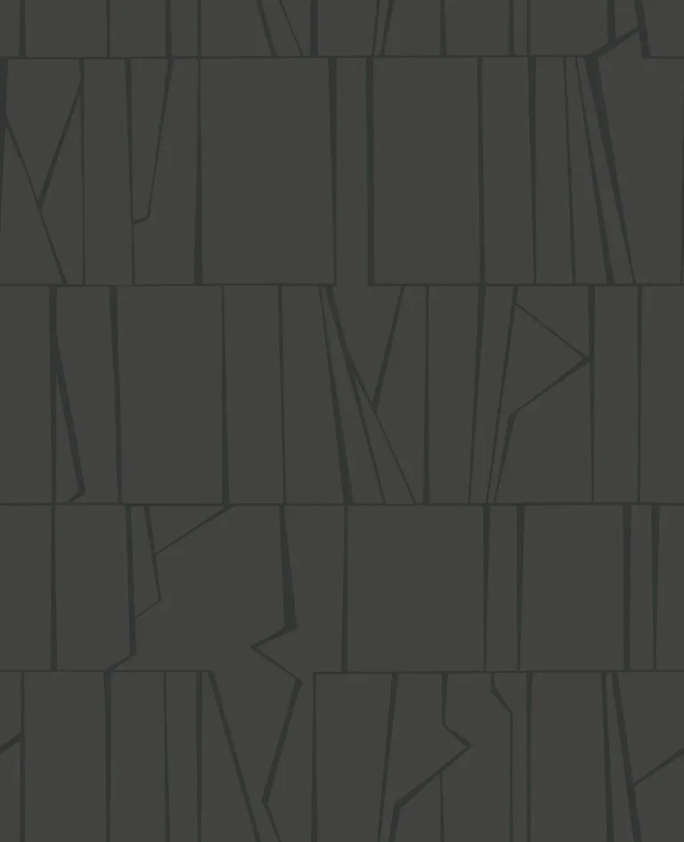 Huntington Geometric Stripe Wallpaper - Charcoal — Ảnh 3