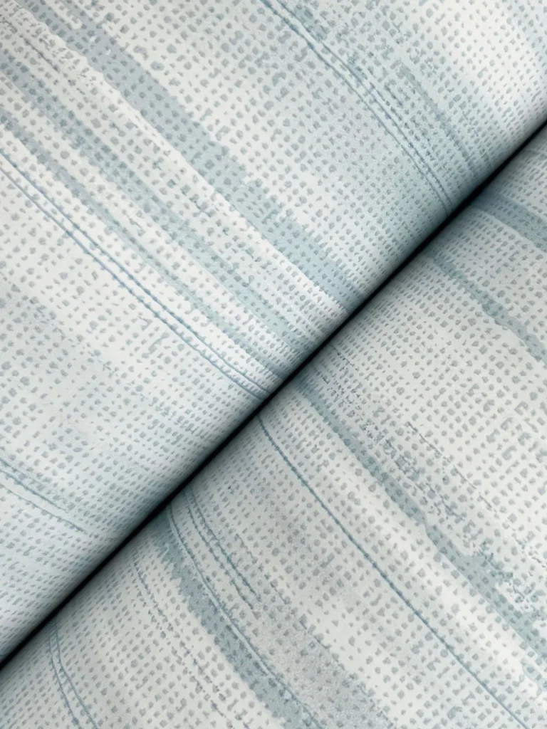 Ronald Redding Brushed Linen Wallpaper - Light Blue — Ảnh 5