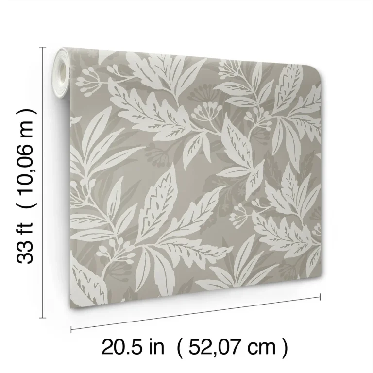 Anita Woodland Floral Wallpaper - Pewter — Ảnh 4