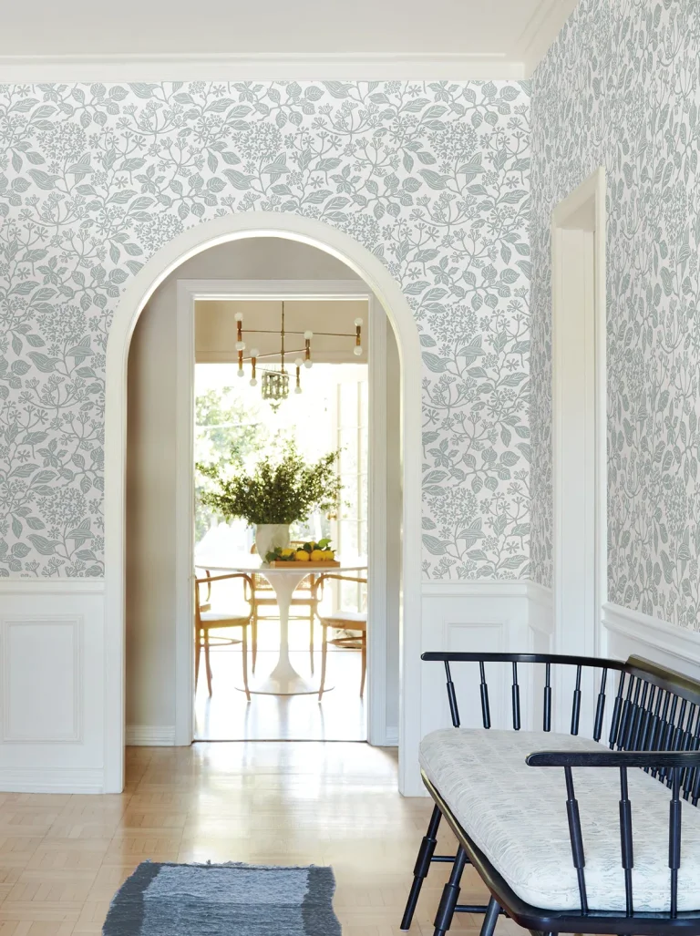 Rowen Botanical Wallpaper - Light Blue — Image 2