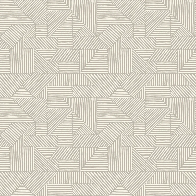 Crescendo Block Geometric Wallpaper - Light Grey — Ảnh 6