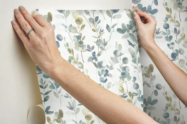 Candice Olson Joyful Eucalyptus Peel and Stick Wallpaper - Navy — Ảnh 7