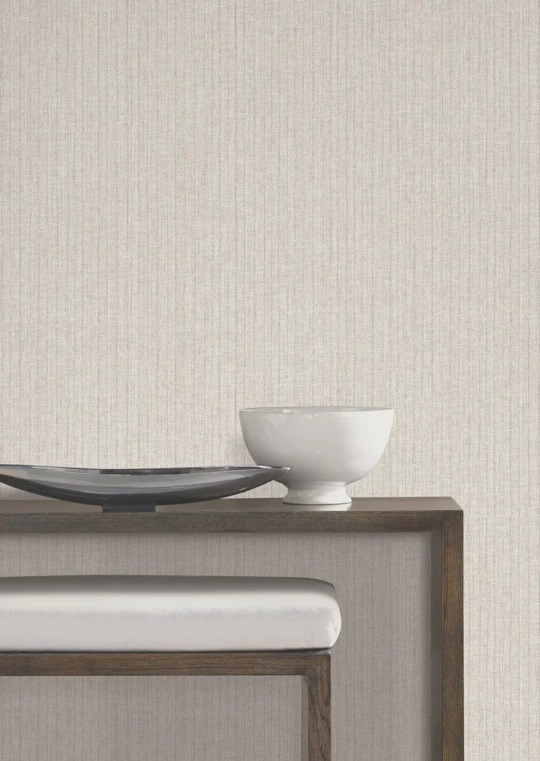 Silk Spun Tactile Stripe Wallpaper - Ivory — Ảnh 6