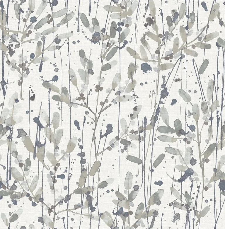 Leandra Floral Trail Wallpaper - Grey — Ảnh 3