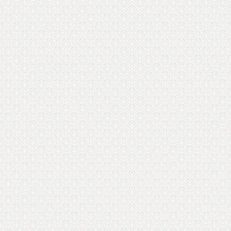 Athena Scalloped Botanical Wallpaper - Light Grey — Ảnh 4