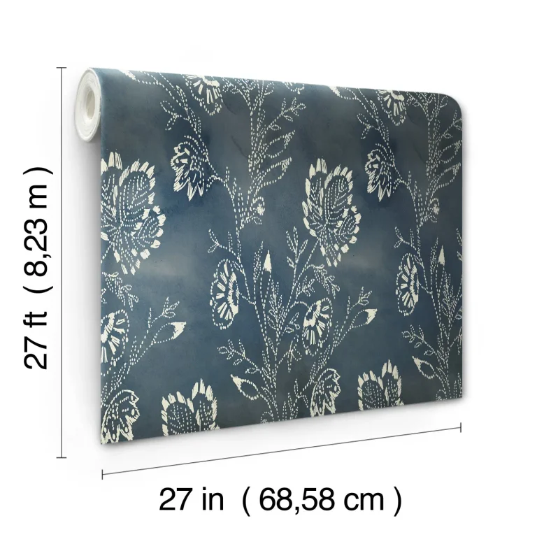 Barbier Wallpaper - Navy — Image 7