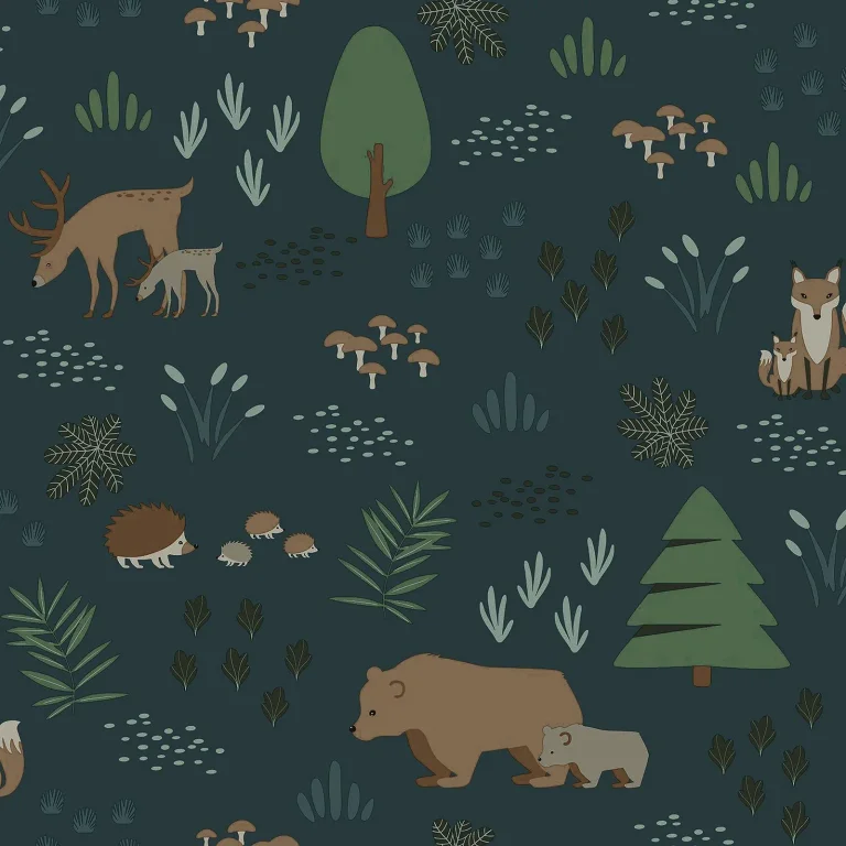 Chesapeake Finola Bears Wallpaper - Dark Blue — Ảnh 2