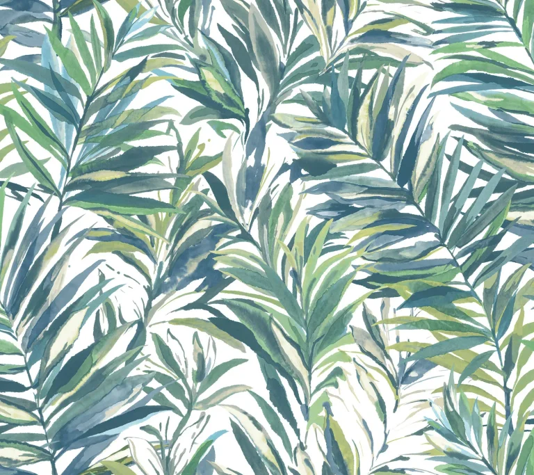Swaying Palms Wallpaper - Wallpaper Green & Blue — Image 4
