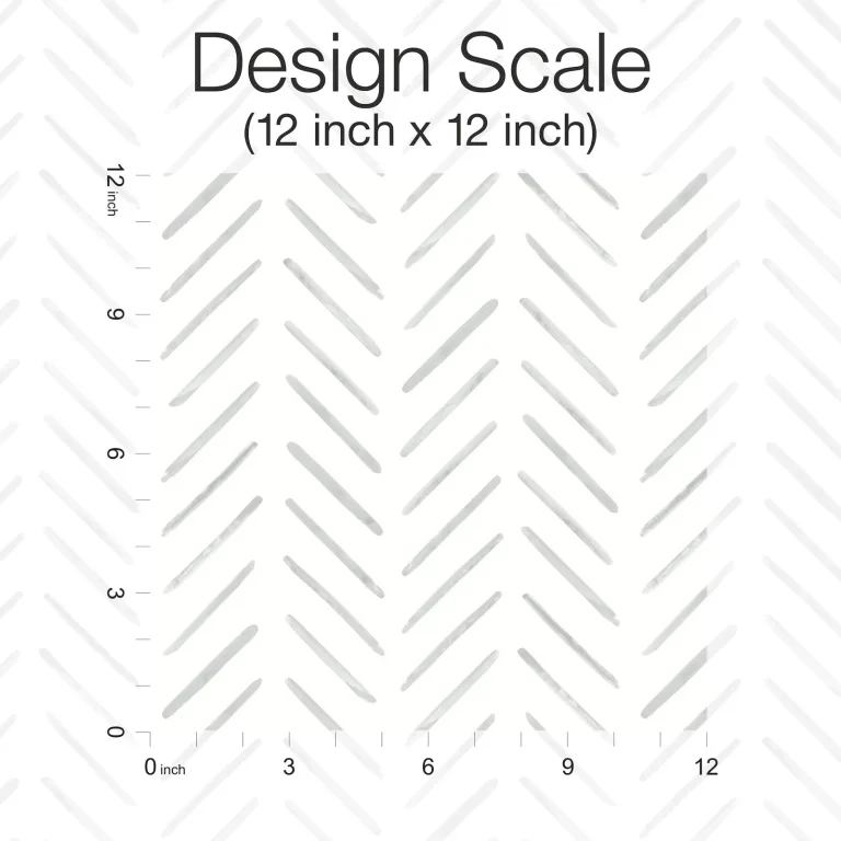 Painted Herringbone Peel and Stick Wallpaper - Fog — Ảnh 2