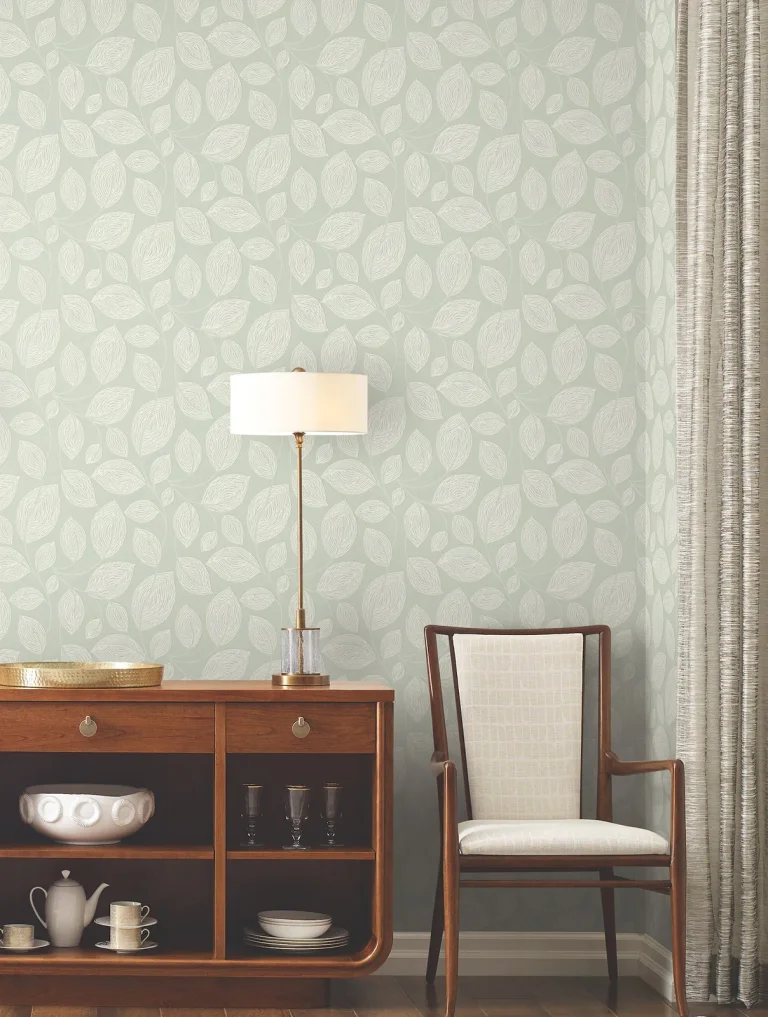 Candice Olson Contoured Leaves Wallpaper - Green — Ảnh 7