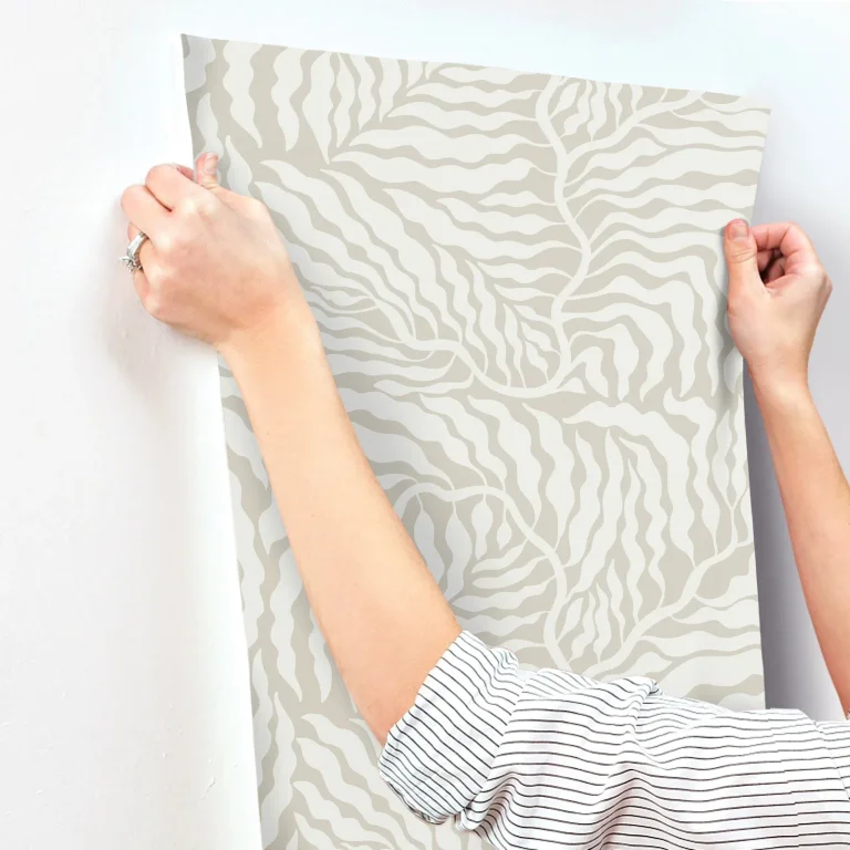 Fern Fronds Wallpaper - Taupe/White — Ảnh 3