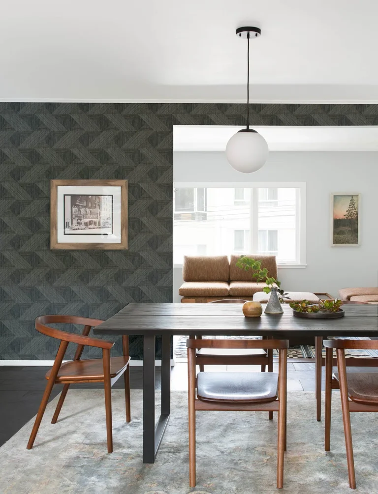 Presley Tessellation Wallpaper - Black — Ảnh 4