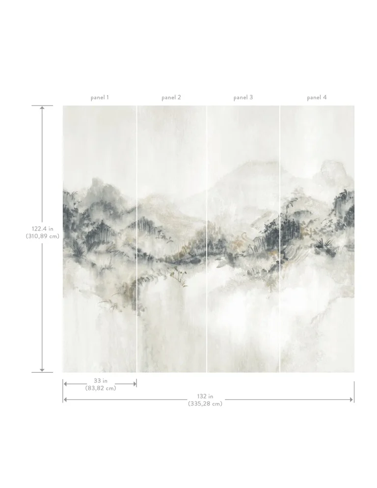 Ronald Redding Mystic Overlook Wall Mural - Grey — Ảnh 2