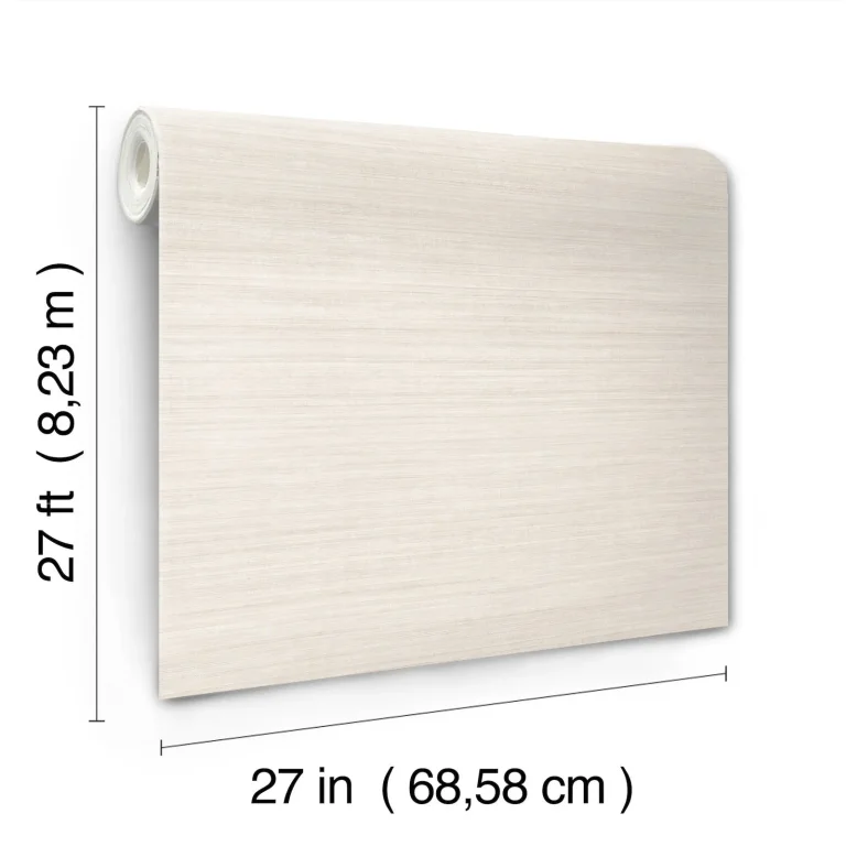 Silk Essence Faux Fabric Wallpaper - Cream — Ảnh 4