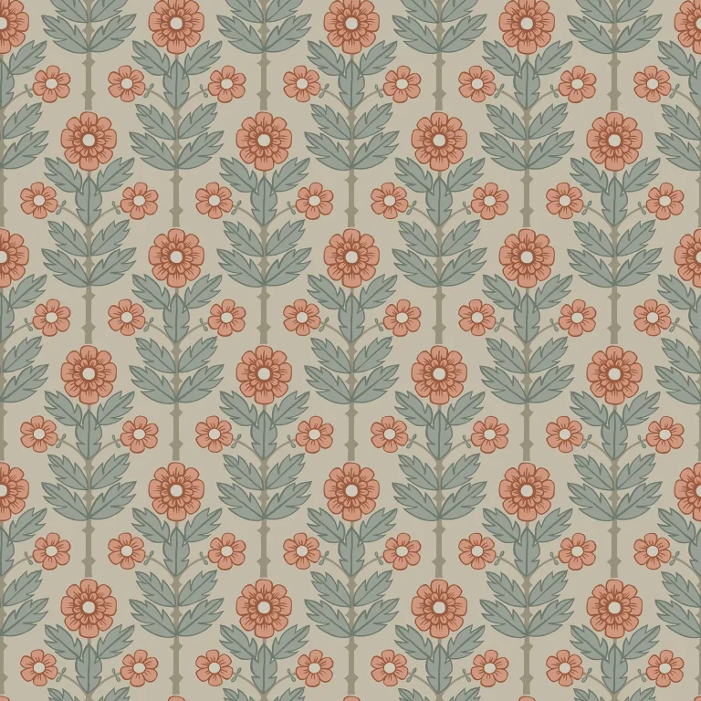 Aya Floral Wallpaper - Beige — Ảnh 2