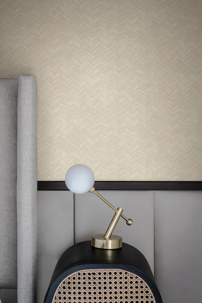 Raised Chevron Wallpaper - Beige — Ảnh 5