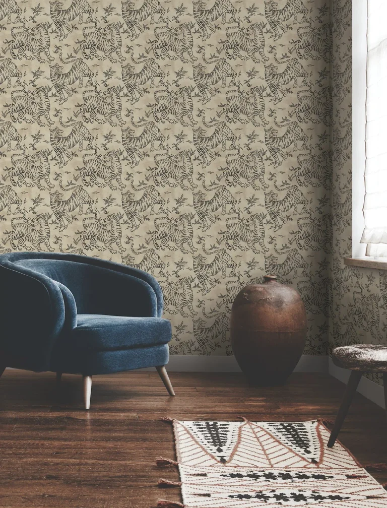Orly Tigers Wallpaper - Taupe/Charcoal — Ảnh 2