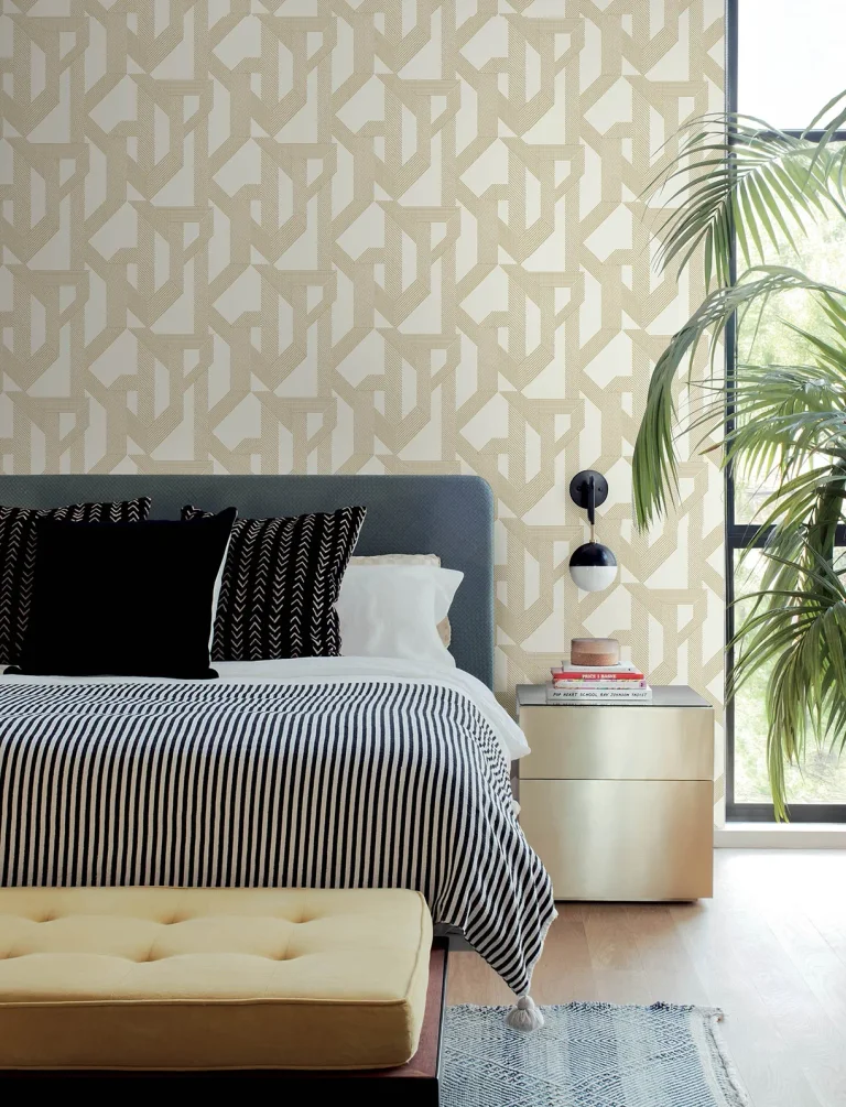 Franz Geometric Wallpaper - Gold — Ảnh 6