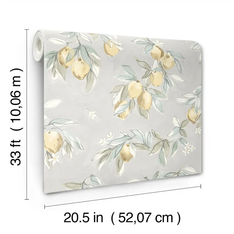 Chesapeake Lemonade Citrus Wallpaper - Charcoal — Ảnh 3