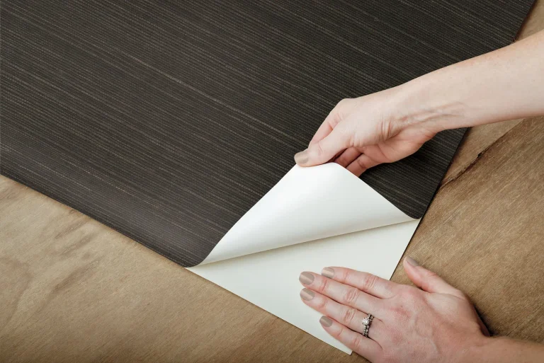 Natural Grasscloth Peel and Stick Wallpaper - Black — Ảnh 6